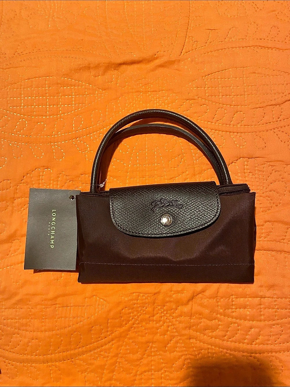 Longchamp Le Pliage Energy Top Handle Bag Tote Brown